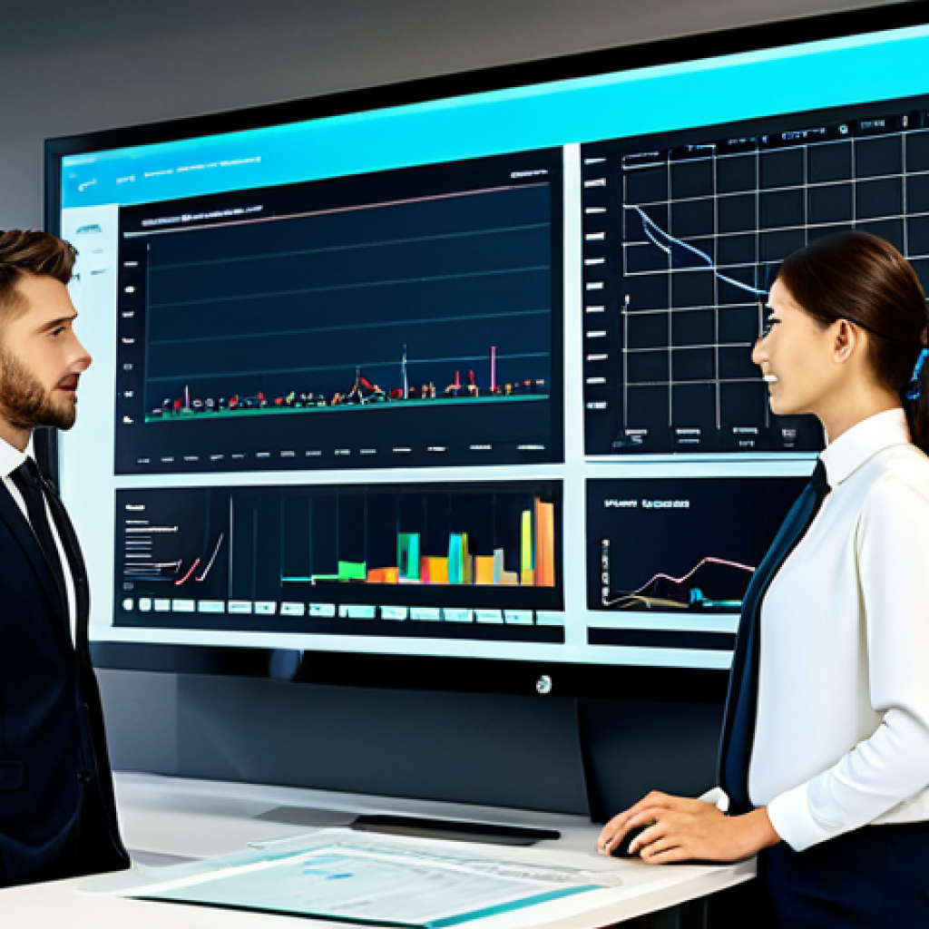 **

"Two business partners in professional attire, reviewing a financial dashboard on a large screen, modern office setting, fully clothed, appropriate content, safe for work, data-driven decision making, teamwork, graph displays, financial charts, perfect anatomy, correct proportions, professional, modest, family-friendly."

**