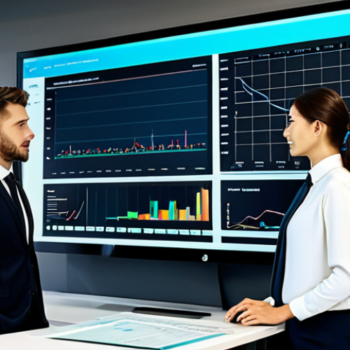 **

"Two business partners in professional attire, reviewing a financial dashboard on a large screen, modern office setting, fully clothed, appropriate content, safe for work, data-driven decision making, teamwork, graph displays, financial charts, perfect anatomy, correct proportions, professional, modest, family-friendly."

**